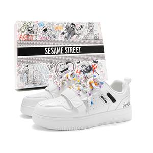 Водонепроницаемые, сбалансированные и дышащие низкие кроссовки для скейтбординга унисекс SESAME STREET, Graffiti White