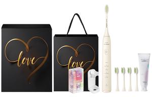 Электрическая зубная щетка для пары мужская и женская звуковая вибрирующая зубная щетка с мягкими щетинками 5 режимов HX2471 PHILIPS, белый