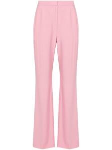 Alexander McQueen расклешенные брюки со складками, розовый