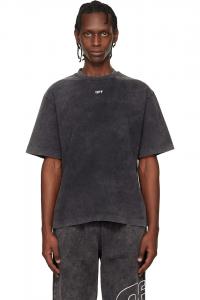 Off-White Черная футболка для скейтбординга с надписью «off»