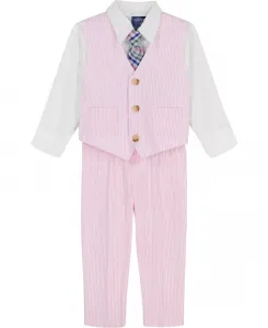 Комплект для мальчиков из 4 предметов: жилет и галстук в полоску Nautica