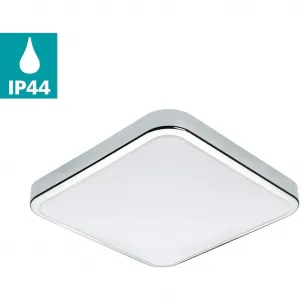 Настенный светильник MANILVA с LED-панелью, теплый белый, светильник для ванной комнаты, потолочный светильник, сталь и пластик Eglo, Chromfarben/weiß