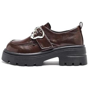 AGSDON Коричневые лоферы женские, цвет Brown