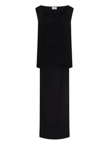 Шелковая блузка без рукавов P.A.R.O.S.H., черный