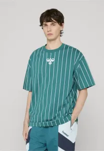 Футболка с принтом «шеврон» в тонкую полоску Hummel, Teal White