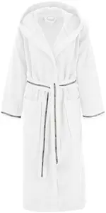 Женский халат Bruno Banani "Danny" (1 шт.), с полосками с логотипом, из 100% хлопка, XS-3XL, белый