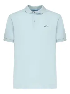 Рубашка поло с вышитым логотипом Sun68, синий