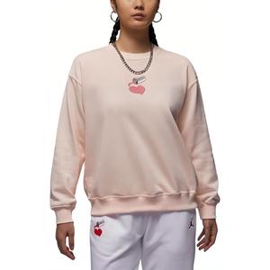Бруклинская флисовая толстовка с круглым вырезом для женщин Jordan, розовый