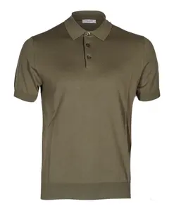 Легкая хлопковая рубашка поло Paolo Pecora, зеленый