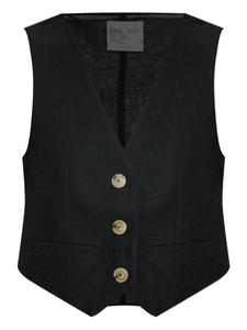Жилет с застежкой на пуговицы спереди Forte Forte, черный