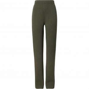 Вязаные спортивные штаны для женщин Tory Burch, оливковый зеленый