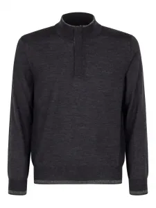 Свитер с высоким воротником Canali, серый