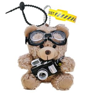 AIZIYUO Плюшевый кулон Pilot Space Mirror Cameras Brown Bear высота 11cm