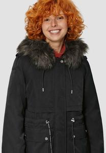Зимнее пальто MIT ABNEHMBAREM KUNSTFELL QS, черный