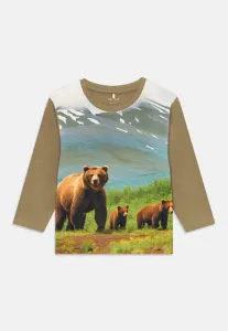 Футболка с длинными рукавами nmmosvald Name It, Khaki