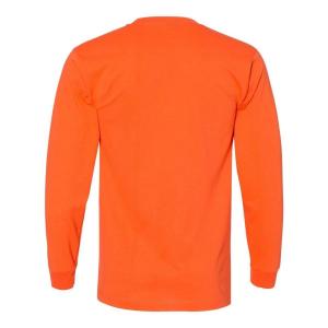 Футболка с длинным рукавом и карманом, Черная Bayside, черный