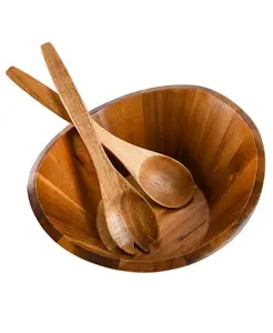 Салатница Sherwood с соответствующим набором ложек и вилок Gibson Home, brown