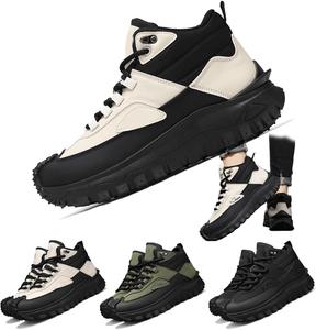 Мужские ботинки ортопедические, с противоскользящей подошвой, ударопрочные, с широкой носочной частью и поддержкой свода стопы, защитные походные туфли, модные кроссовки, спортивные, удобные, повседневные Generic, белый