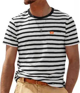 Мужская футболка с полосками и цветными блоками, короткий рукав, летняя Weinexra