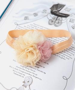 Повязка на голову из тюля с помпонами Panpantutu, цвет Twinkle Parfait