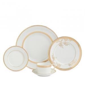 Набор столовой посуды Wedgwood Vera Wang Lace Gold, 10 предметов, сервиз на 2 персоны, мультиколор