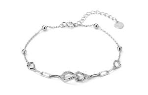 Браслет женский XXOFF, серебристо-белый