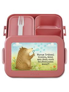 Mr. & Mrs. Panda Дизайн мыльных пузырей Bentobox в виде медведя с надписью, пастельно-красный цвет