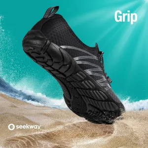 Водные обувь SEEKWAY для мужчин и женщин, взрослые, быстро сохнущие аква-носки для пляжа, плавания, реки, бассейна, озера, походов, каякинга и серфинга, темно-серый