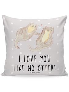 Подушка Mr. & Mrs. Panda, серый пастельный