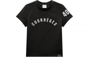 Футболка Courrèges Ac Straight Printed COURREGES, черный