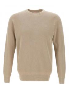 Джемпер с круглым вырезом в рубчик Sun68, нейтральный