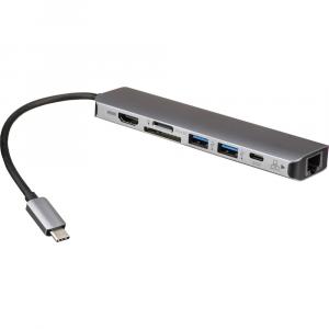 Док-станция Rocstor USB-C Multiport Docking Station (Gray) Y10A236-A1