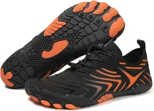 Дышащая обувь для ходьбы босиком для женщин и мужчин, профессиональная обувь для ходьбы босиком с широким носком, здоровая и нескользящая обувь для ходьбы босиком, обувь для ходьбы босиком, спортивная обувь для походов и активного отдыха KVOTUU, оранжевый