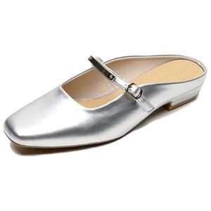 Женские сандалии с закрытым носком, противоскользящие City camel, Silver