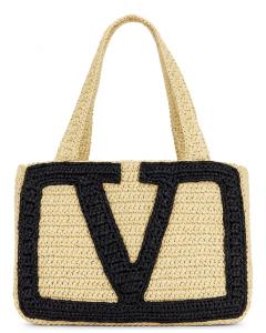 Viva Superstar Средняя сумка-тоут Valentino Garavani, Naturale & Nero