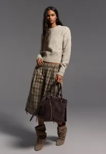 Джемпер с завышенной талией Bershka, Dark Brown