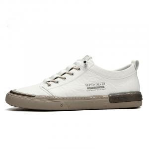 Низкие кеды для скейтбординга мужские SEPTWOLVES, черно-коричневый