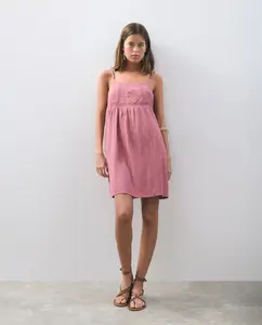 Короткое платье с кружевными деталями Brownie, розовый