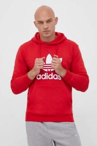 Хлопковая толстовка adidas Originals, красный