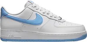 Кроссовки Air Force 1 '07 'White Aquarius Blue', белый