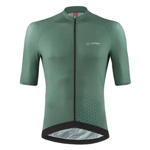 Джерси с коротким рукавом Loeffler Full Zip Star Hotbond RF, зеленый