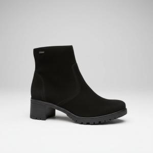Женские водонепроницаемые ботильоны Roselle из черной гидро-микрозамши Ara, Black Hydro-Microsuede