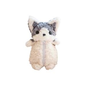 Плюшевая кукла щенка корги высота 30 см OUYIN, серый