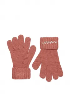 Перчатки с вышитым логотипом Marni Kids, розовый