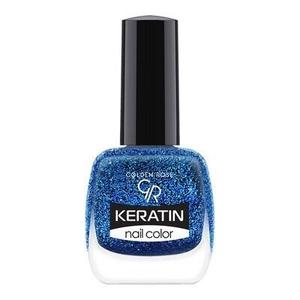 Кератиновый лак для ногтей 413 Golden Rose, Keratin Glitter Nail Color