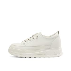 BOERDIQI Женские легкие низкие скейтерские кроссовки для увеличения роста экрю, цвет Ecru