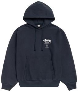 Худи Stussy World Tour, темно-синяя