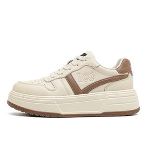 Lee Дышащие низкие скейтерские туфли для увеличения роста женские бежевые, цвет Beige