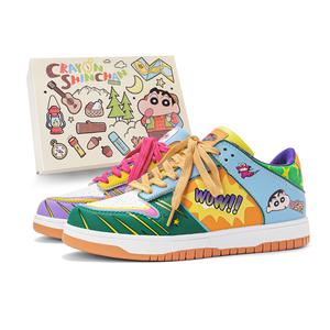 Низкие кеды для скейтбординга в подарочной упаковке Crayon Shinchan, бежево-абрикосовый