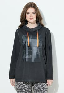 Толстовка Ulla Popken NEW YORK GRAPHIC , Graphite Grey/Grey